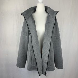 Andrew Marc Grey Zip up Sweater Jacket with Hoodie